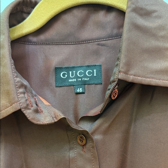 Gucci Rich Brown Dress Shirt for Men - Picture 2 of 5